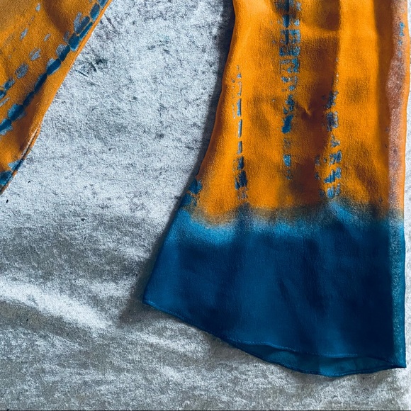 BCBG Tie dye sheer embroidered tunic medium - Picture 7 of 7